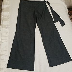 Beso wide leg sailor grey dress pants with tie 8